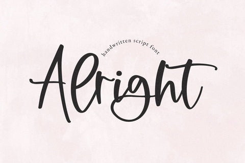 Alright - Modern Script Font Font KA Designs 