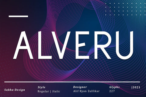Alveru Font Sakha Design Studio 