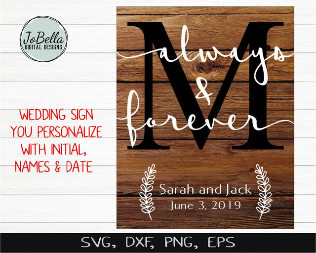 Always and Forever Farmhouse Wedding SVG SVG JoBella Digital Designs 