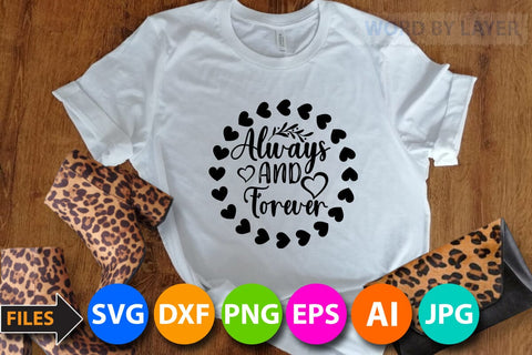 Always and forever SVG Cut File SVG BlackCatsMedia 