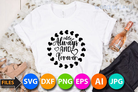 Always and forever SVG Cut File SVG BlackCatsMedia 