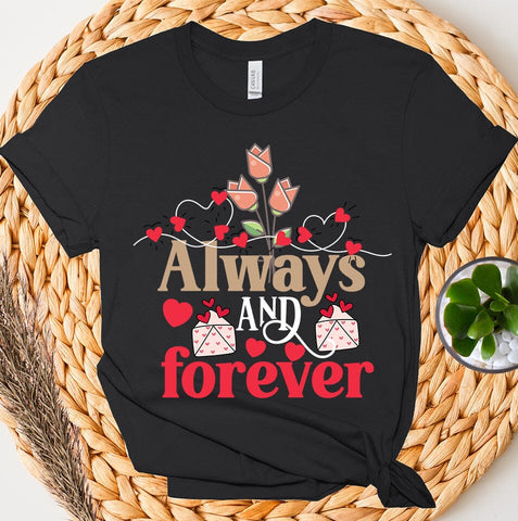 Always And Forever SVG Cut File, Valentine's Day SVG Cut File SVG BlackCatsMedia 