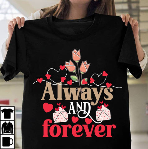 Always And Forever SVG Cut File, Valentine's Day SVG Cut File SVG BlackCatsMedia 