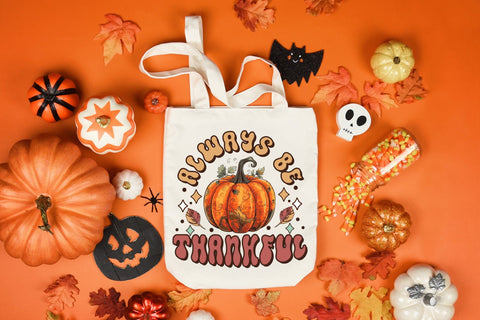 Always Be Thankful, Retro Thanksgiving Sublimation Sublimation CraftLabSVG 