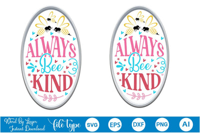 Always Bee Kind Retro SVG Cut File SVGs,Quotes and Sayings,Food & Drink,On Sale, Print & Cut SVG DesignPlante 503 