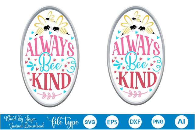 Always Bee Kind Retro SVG Cut File SVGs,Quotes and Sayings,Food & Drink,On Sale, Print & Cut SVG DesignPlante 503 