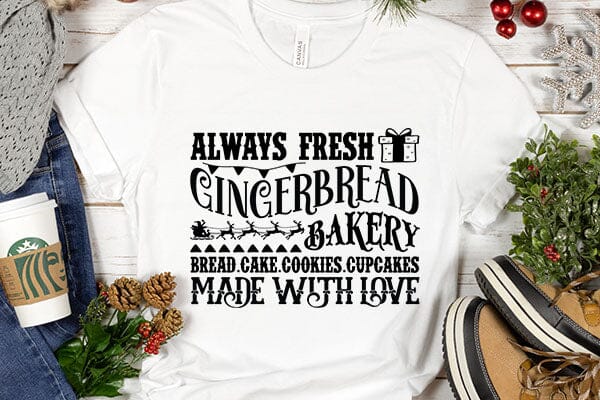 Always Fresh Gingerbread Bakery Bread.cake.cookies.cupcakes Made With Love SVG Angelina750 