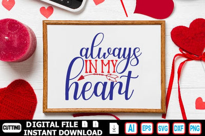 Always in My Heart SVG Craftlabsvg24 