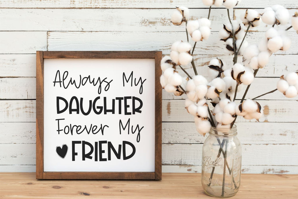 Braccialetto con scritta Always My Daughter Forever My Friend, regalo per la figlia di mamma e papà, Misura unica, Ottone, 1