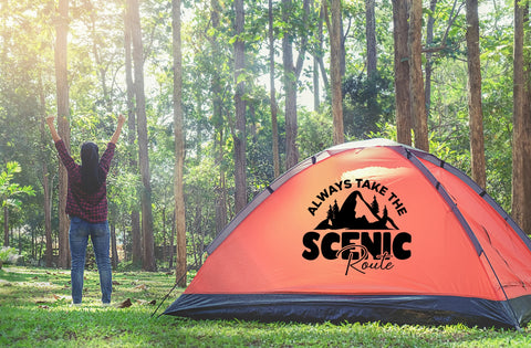 Always take the scenic route, camping svg SVG MD mominul islam 