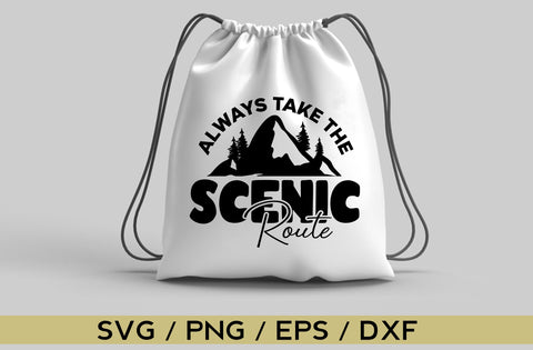 Always take the scenic route, camping svg SVG MD mominul islam 