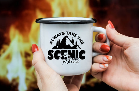 Always take the scenic route, camping svg SVG MD mominul islam 