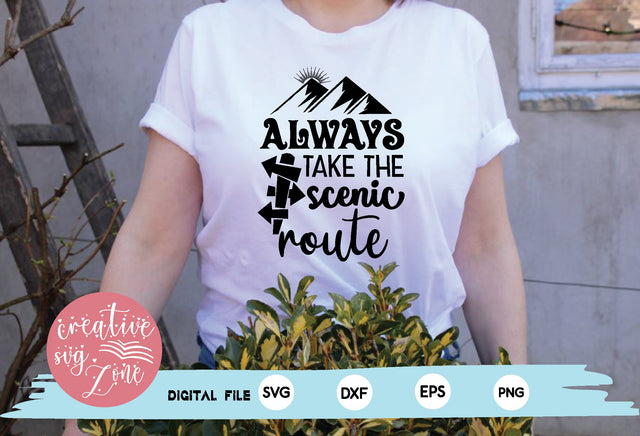 always take the scenic route SVG md faruk hossain 