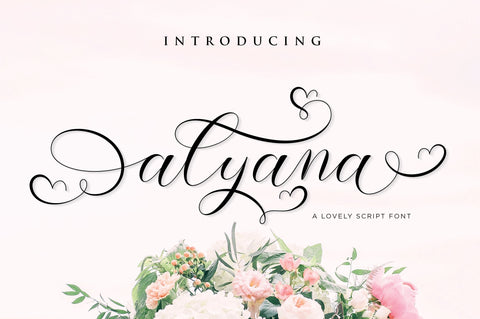 alyana script Font Anastasia 