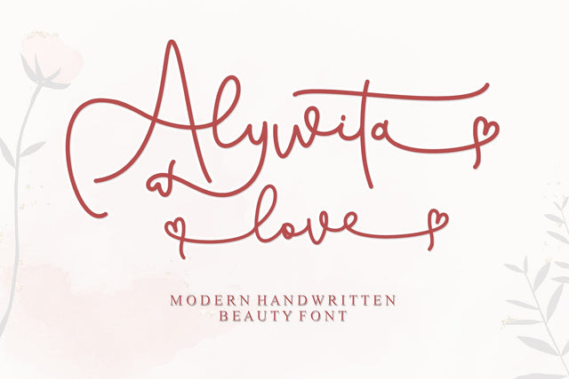 Alywita Love Font Afandi Studio 
