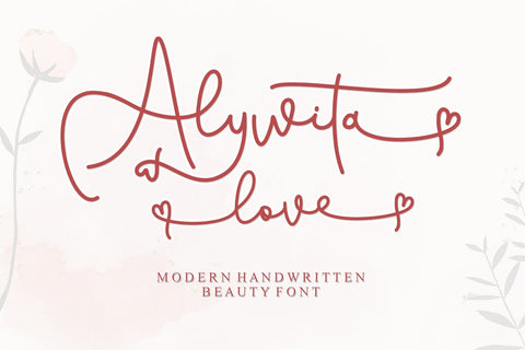 Alywita Love Font Afandi Studio 