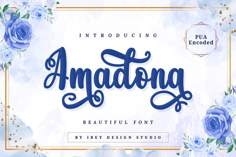 Amadona - Beautiful Font Font Ibey Design 