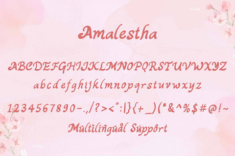 Amalestha Font Prasetya Letter 