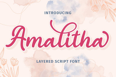 Amalitha - Layered Script Font Font Attype studio 