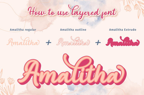 Amalitha - Layered Script Font Font Attype studio 
