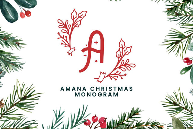 Amana Christmas Monogram Font Attype studio 