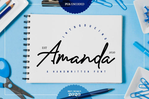 Amanda - Handwritten Script Font Font Ibey Design 