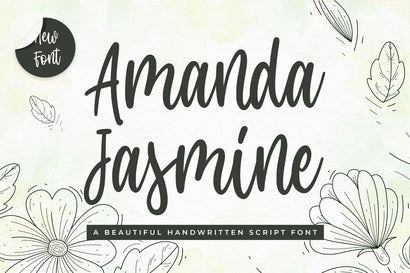 Amanda Jasmine Modern Script Font Font Creakokun Studio 