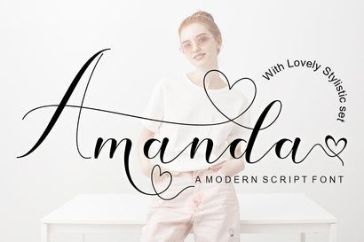 Amanda script Font Slex Creative 