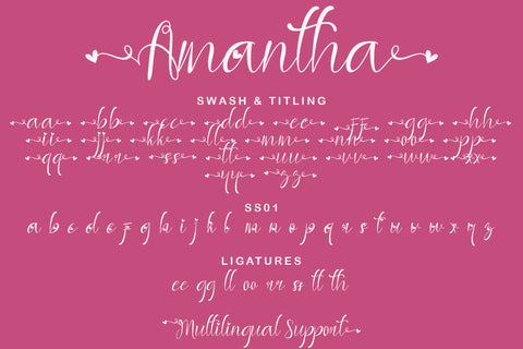 Amantha Font Prasetya Letter 