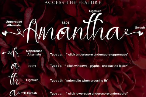 Amantha Font Prasetya Letter 