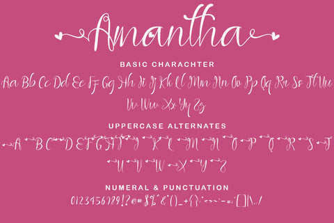 Amantha Font Prasetya Letter 