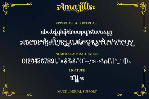 Amarilis Font love script 