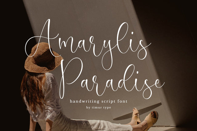 Amarylis Paradise - A Handwritten Script font Font Timur type 