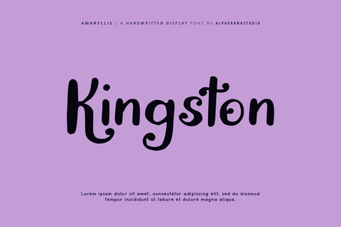 Amaryllis - Handwritten Font Font Alpaprana Studio 