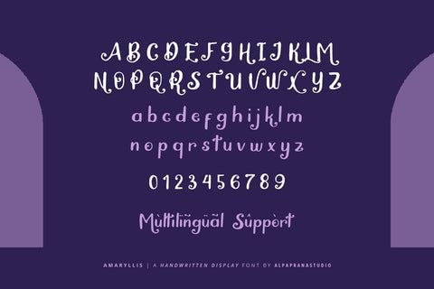 Amaryllis - Handwritten Font Font Alpaprana Studio 