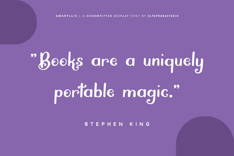 Amaryllis - Handwritten Font Font Alpaprana Studio 