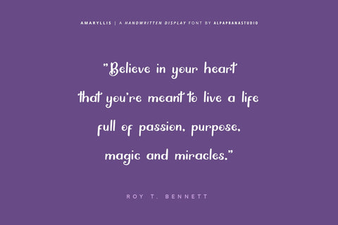 Amaryllis - Handwritten Font Font Alpaprana Studio 