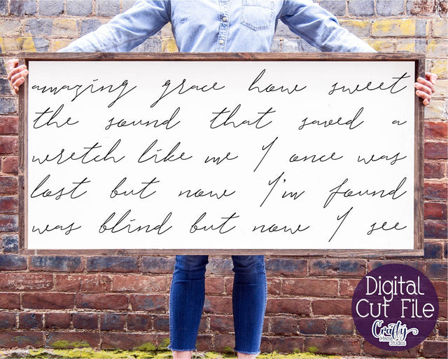 Amazing Grace Svg, Farmhouse Svg, Christian Svg, Home Sign SVG Crafty Mama Studios 