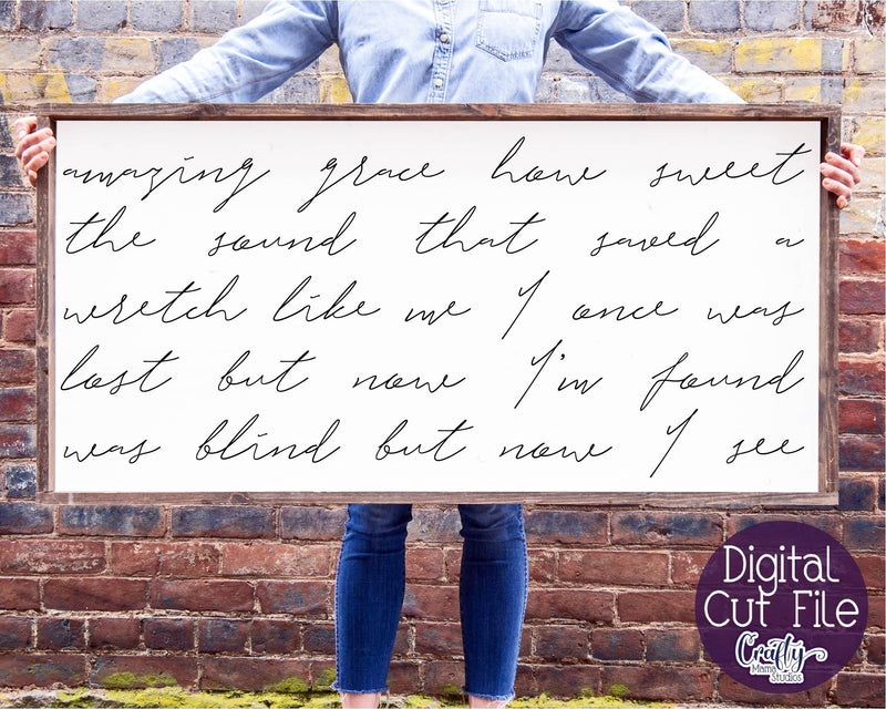 Amazing Grace Svg, Farmhouse Svg, Christian Svg, Home Sign SVG Crafty Mama Studios 
