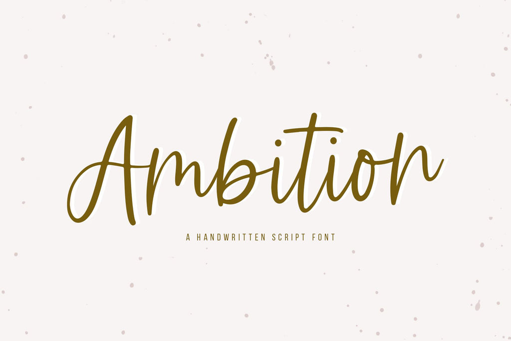 Ambition - Handwritten Script Font - So Fontsy