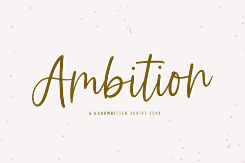 Ambition - Handwritten Script Font Font KA Designs 