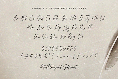 Ambrosia Daughter Font Timur type 