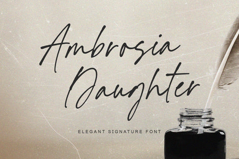 Ambrosia Daughter Font Timur type 