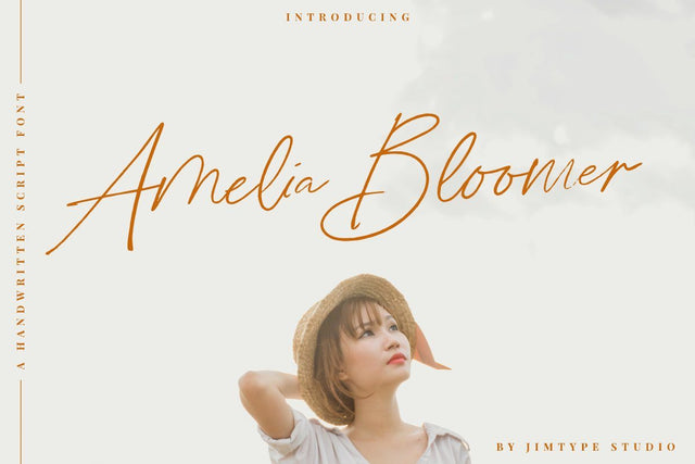 Amelia Bloomer | Elegant Script Font Font Jimtype Studio 