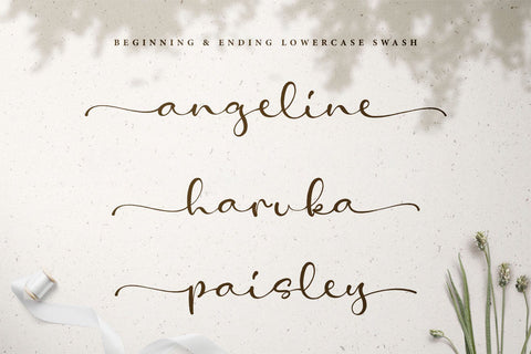 Amelia Stanley Font - Wedding Script Font Kotak Kuning Studio 