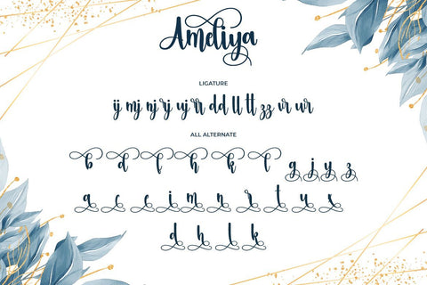 Ameliya Font Fallen Graphic Studio 