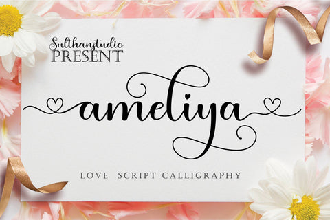 Ameliya script Font Sulthan studio 