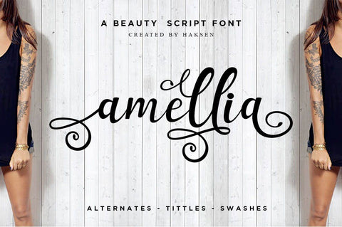 Amellia Beauty Script Font Haksen 