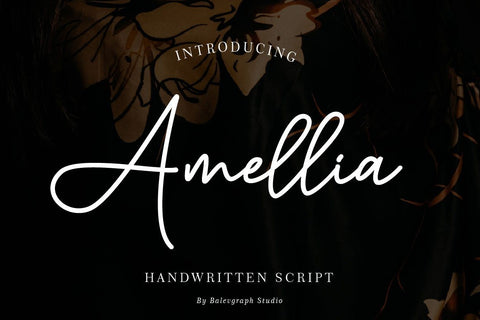 Amellia Handwritten Script Font Balevgraph Studio 