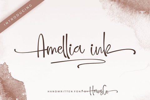 Amellia ink Font Hans Co 